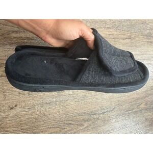 Dena Lives Memory Foam Slippers Mens Large 11-12 Gray Adjustable Open‎ Toe New